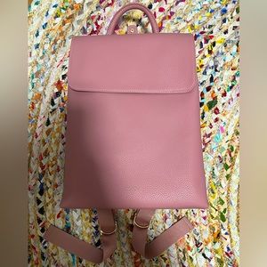 Rose colored Matt & Nat vegan leather backpack